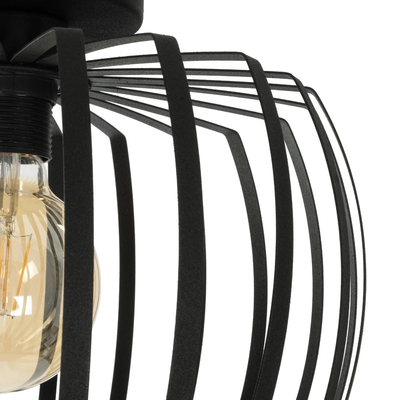 GLOBOSTAR® STAR 202-0054 Μοντέρνο Φωτιστικό Οροφής με Ντουί 1 x E27 AC 220-240V IP20 - Μαύρο - Μ40 x Π40 x Υ27cm