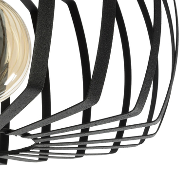 GLOBOSTAR® STAR 202-0054 Μοντέρνο Φωτιστικό Οροφής με Ντουί 1 x E27 AC 220-240V IP20 - Μαύρο - Μ40 x Π40 x Υ27cm