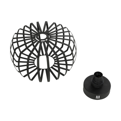 GLOBOSTAR® STAR 202-0054 Μοντέρνο Φωτιστικό Οροφής με Ντουί 1 x E27 AC 220-240V IP20 - Μαύρο - Μ40 x Π40 x Υ27cm