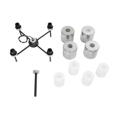 GLOBOSTAR® SHORD 202-0056 Μοντέρνο Κρεμαστό Φωτιστικό Οροφής με Ντουί 4 x E27 AC 220-240V IP20 - Μαύρο & Μαύρο Φιμέ - Μ57 x Π57 x Υ37cm