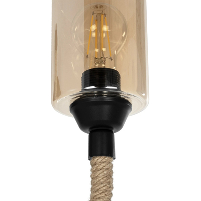 GLOBOSTAR® RIFT 203-0002 Vintage Φωτιστικό Τοίχου - Απλίκα με Ντουί 1 x E27 AC 220-240V IP20 - Μαύρο & Μπεζ - Μ12 x Π24 x Υ31cm