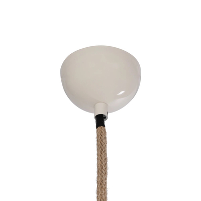 GLOBOSTAR® TULUB 203-0010 Vintage Κρεμαστό Φωτιστικό Οροφής με Ντουί 1 x E27 AC 220-240V IP20 - Λευκό & Μπεζ - Μ33 x Π33 x Υ30cm