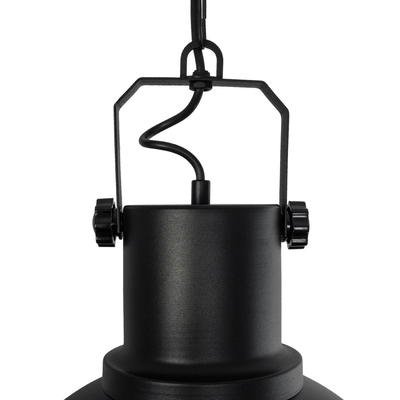 GLOBOSTAR® SIERRA 203-0011 Vintage Κρεμαστό Φωτιστικό Οροφής με Ντουί 1 x E27 AC 220-240V IP20 - Μαύρο & Χρυσό - Μ30 x Π30 x Υ40cm