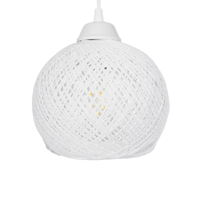 GLOBOSTAR® YASAM 203-0023 Vintage Κρεμαστό Φωτιστικό Οροφής με Ντουί 3 x E27 AC 220-240V IP20 - Λευκό - Μ42 x Π42 x Υ54cm