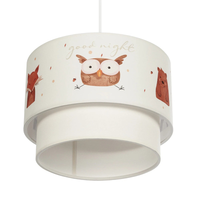 GLOBOSTAR® OWL 204-0001 Παιδικό Κρεμαστό Φωτιστικό Οροφής με Ντουί 1 x E27 AC 220-240V IP20 - Πολύχρωμο - Μ30 x Π30 x Υ24cm