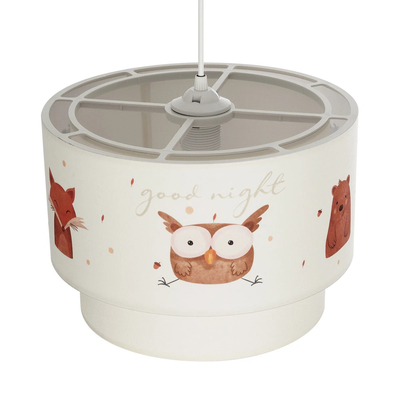 GLOBOSTAR® OWL 204-0001 Παιδικό Κρεμαστό Φωτιστικό Οροφής με Ντουί 1 x E27 AC 220-240V IP20 - Πολύχρωμο - Μ30 x Π30 x Υ24cm