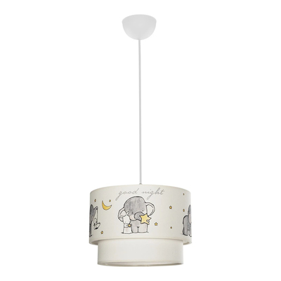GLOBOSTAR® ELEPHANT 204-0002 Παιδικό Κρεμαστό Φωτιστικό Οροφής με Ντουί 1 x E27 AC 220-240V IP20 - Πολύχρωμο - Μ30 x Π30 x Υ24cm