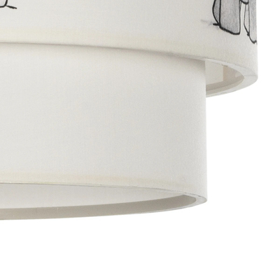 GLOBOSTAR® ELEPHANT 204-0002 Παιδικό Κρεμαστό Φωτιστικό Οροφής με Ντουί 1 x E27 AC 220-240V IP20 - Πολύχρωμο - Μ30 x Π30 x Υ24cm