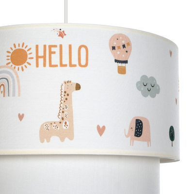 GLOBOSTAR® BALLOON 204-0004 Παιδικό Κρεμαστό Φωτιστικό Οροφής με Ντουί 1 x E27 AC 220-240V IP20 - Πολύχρωμο - Μ30 x Π30 x Υ24cm