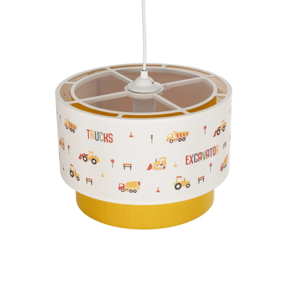 GLOBOSTAR® EXCAVATOR 204-0005 Παιδικό Κρεμαστό Φωτιστικό Οροφής με Ντουί 1 x E27 AC 220-240V IP20 - Πολύχρωμο - Μ30 x Π30 x Υ24cm