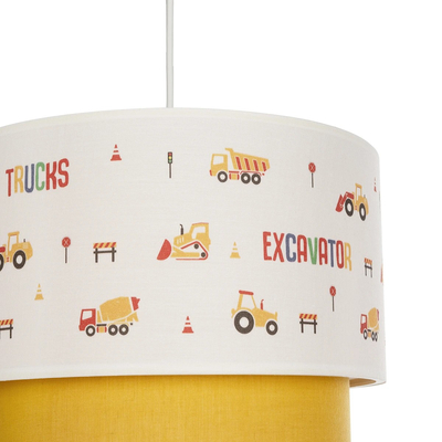 GLOBOSTAR® EXCAVATOR 204-0005 Παιδικό Κρεμαστό Φωτιστικό Οροφής με Ντουί 1 x E27 AC 220-240V IP20 - Πολύχρωμο - Μ30 x Π30 x Υ24cm
