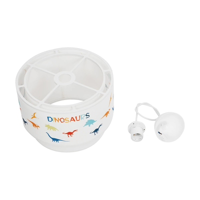 GLOBOSTAR® DINO 204-0006 Παιδικό Κρεμαστό Φωτιστικό Οροφής με Ντουί 1 x E27 AC 220-240V IP20 - Πολύχρωμο - Μ30 x Π30 x Υ24cm