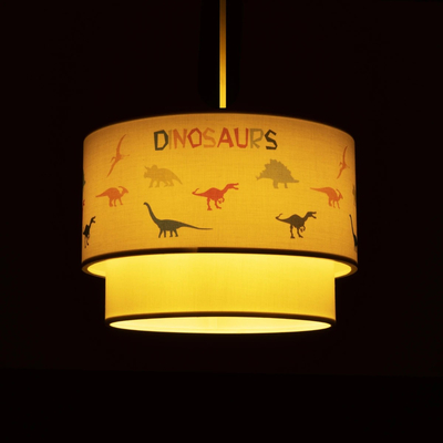 GLOBOSTAR® DINO 204-0006 Παιδικό Κρεμαστό Φωτιστικό Οροφής με Ντουί 1 x E27 AC 220-240V IP20 - Πολύχρωμο - Μ30 x Π30 x Υ24cm