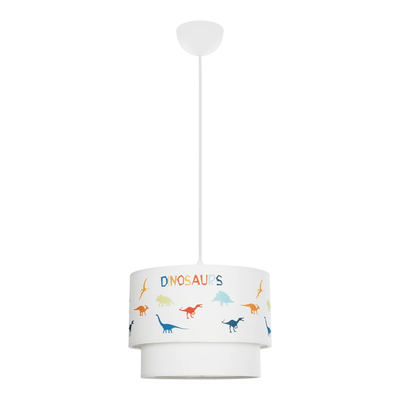 GLOBOSTAR® DINO 204-0006 Παιδικό Κρεμαστό Φωτιστικό Οροφής με Ντουί 1 x E27 AC 220-240V IP20 - Πολύχρωμο - Μ30 x Π30 x Υ24cm
