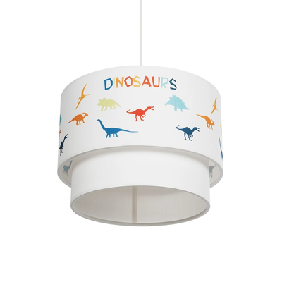 GLOBOSTAR® DINO 204-0006 Παιδικό Κρεμαστό Φωτιστικό Οροφής με Ντουί 1 x E27 AC 220-240V IP20 - Πολύχρωμο - Μ30 x Π30 x Υ24cm