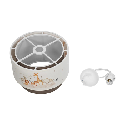 GLOBOSTAR® GIRAFFE 204-0008 Παιδικό Κρεμαστό Φωτιστικό Οροφής με Ντουί 1 x E27 AC 220-240V IP20 - Πολύχρωμο - Μ30 x Π30 x Υ24cm