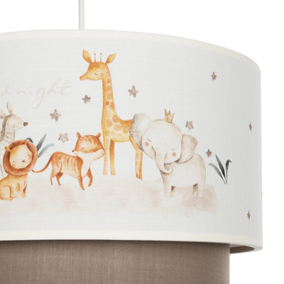 GLOBOSTAR® GIRAFFE 204-0008 Παιδικό Κρεμαστό Φωτιστικό Οροφής με Ντουί 1 x E27 AC 220-240V IP20 - Πολύχρωμο - Μ30 x Π30 x Υ24cm