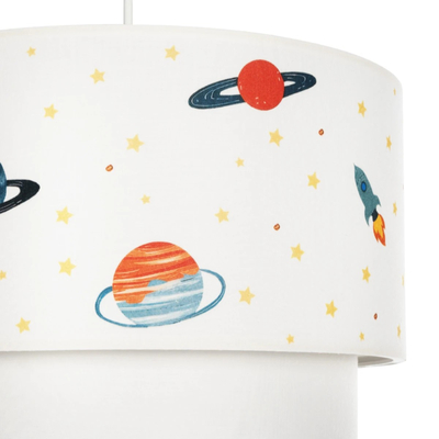 GLOBOSTAR® SATURN 204-0012 Παιδικό Κρεμαστό Φωτιστικό Οροφής με Ντουί 1 x E27 AC 220-240V IP20 - Πολύχρωμο - Μ30 x Π30 x Υ24cm