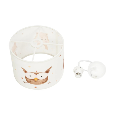 GLOBOSTAR® OWL 204-0017 Παιδικό Κρεμαστό Φωτιστικό Οροφής με Ντουί 1 x E27 AC 220-240V IP20 - Πολύχρωμο - Μ28 x Π28 x Υ24cm