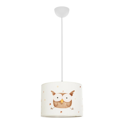 GLOBOSTAR® OWL 204-0017 Παιδικό Κρεμαστό Φωτιστικό Οροφής με Ντουί 1 x E27 AC 220-240V IP20 - Πολύχρωμο - Μ28 x Π28 x Υ24cm