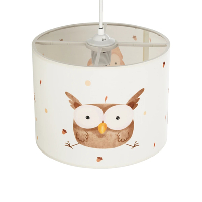 GLOBOSTAR® OWL 204-0017 Παιδικό Κρεμαστό Φωτιστικό Οροφής με Ντουί 1 x E27 AC 220-240V IP20 - Πολύχρωμο - Μ28 x Π28 x Υ24cm