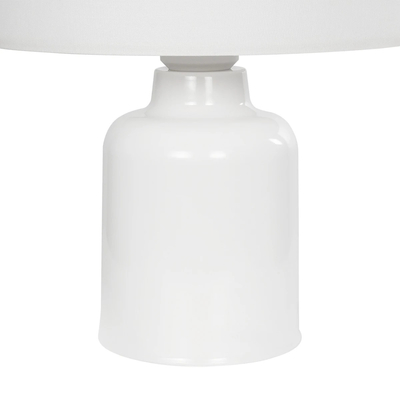 GloboStar® SATURN 204-0030 Παιδικό Eπιτραπέζιο Φωτιστικό Πορτατίφ Μονόφωτο 1 x E27 IP20 Πολύχρωμο Ύφασμα με Λευκό Πλαστικό - Μ24 x Π24 x Υ32cm