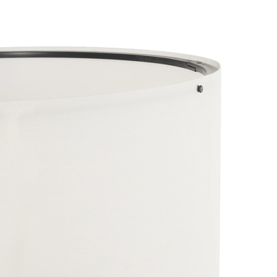 GloboStar® SAGA 204-0031 Μοντέρνο Eπιδαπέδιο Φωτιστικό Μονόφωτο 1 x E27 IP20 Καφέ Ξύλο με Μπεζ Ύφασμα - Μ38 x Π38 x Υ140cm