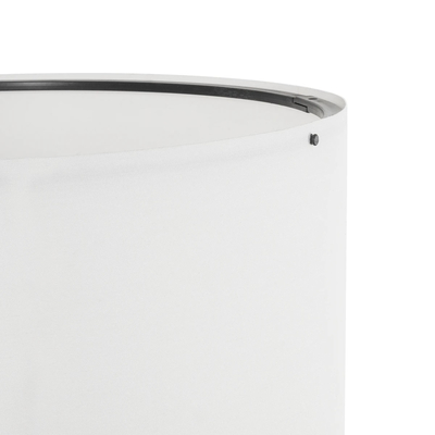 GloboStar® SAGA 204-0032 Μοντέρνο Eπιδαπέδιο Φωτιστικό Μονόφωτο 1 x E27 IP20 Καφέ Ξύλο με Λευκό Ύφασμα - Μ38 x Π38 x Υ140cm