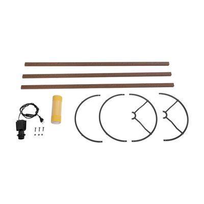 GloboStar® SAGA 204-0033 Μοντέρνο Eπιδαπέδιο Φωτιστικό Μονόφωτο 1 x E27 IP20 Καφέ Ξύλο με Κίτρινο Ύφασμα - Μ38 x Π38 x Υ140cm