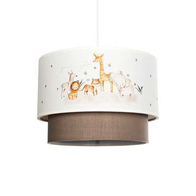 GLOBOSTAR® GIRAFFE 204-0008 Παιδικό Κρεμαστό Φωτιστικό Οροφής με Ντουί 1 x E27 AC 220-240V IP20 - Πολύχρωμο - Μ30 x Π30 x Υ24cm