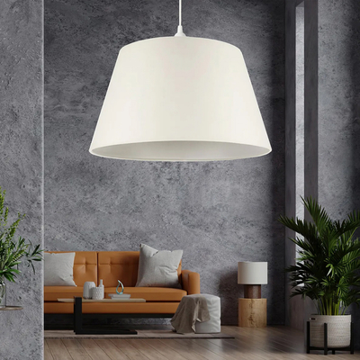 GLOBOSTAR® TRIANGLE 204-0089 Μοντέρνο Κρεμαστό Φωτιστικό Οροφής με Ντουί 1 x E27 AC 220-240V IP20 - Λευκό - Μ37 x Π37 x Υ25cm
