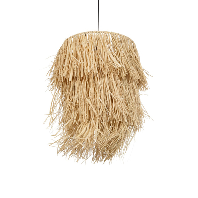 GLOBOSTAR® WEG 203-0036 Boho Κρεμαστό Φωτιστικό Οροφής με Ντουί 1 x E27 AC 220-240V IP20 - Μπεζ - M45 x Π45 x Υ53cm