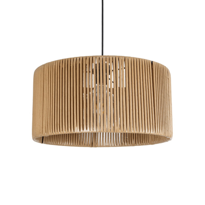 GLOBOSTAR® KYCLOS 203-0049 Boho Κρεμαστό Φωτιστικό Οροφής με Ντουί 1 x E27 AC 220-240V IP20 - Μπεζ - M40 x Π40 x Υ25.5cm