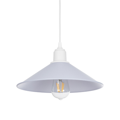 GLOBOSTAR® FERRO 203-0087 Μοντέρνο Κρεμαστό Φωτιστικό Οροφής με Ντουί 1 x E27 AC 220-240V IP20 - Λευκό - Μ30 x Π30 x Υ15cm