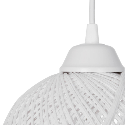 GLOBOSTAR® YASAM 203-0027 Vintage Κρεμαστό Φωτιστικό Οροφής με Ντουί 3 x E27 AC 220-240V IP20 - Λευκό - Μ45 x Π18 x Υ30cm