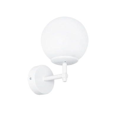 GLOBOSTAR® DALPH 203-0030 Vintage Φωτιστικό Τοίχου - Απλίκα με Ντουί 1 x E27 AC 220-240V IP20 - Λευκό - M18 x Π15 x Υ23cm