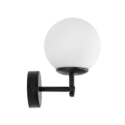 GLOBOSTAR® DALPH 203-0032 Vintage Φωτιστικό Τοίχου - Απλίκα με Ντουί 1 x E27 AC 220-240V IP20 - Μαύρο & Λευκό - M18 x Π15 x Υ23cm