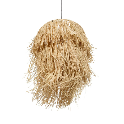 GLOBOSTAR® WEG 203-0036 Boho Κρεμαστό Φωτιστικό Οροφής με Ντουί 1 x E27 AC 220-240V IP20 - Μπεζ - M45 x Π45 x Υ53cm