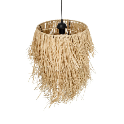 GLOBOSTAR® WEG 203-0036 Boho Κρεμαστό Φωτιστικό Οροφής με Ντουί 1 x E27 AC 220-240V IP20 - Μπεζ - M45 x Π45 x Υ53cm