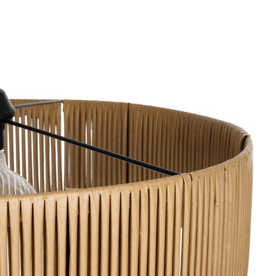 GLOBOSTAR® KYCLOS 203-0044 Boho Κρεμαστό Φωτιστικό Οροφής με Ντουί 1 x E27 AC 220-240V IP20 - Μπεζ - M55 x Π55 x Υ20cm