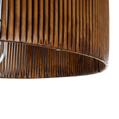 GLOBOSTAR® KYCLOS 203-0045 Boho Κρεμαστό Φωτιστικό Οροφής με Ντουί 1 x E27 AC 220-240V IP20 - Καφέ - M55 x Π55 x Υ20cm