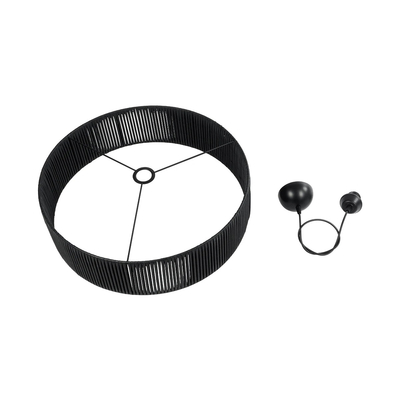 GLOBOSTAR® KYCLOS 203-0046 Boho Κρεμαστό Φωτιστικό Οροφής με Ντουί 1 x E27 AC 220-240V IP20 - Μαύρο - M55 x Π55 x Υ20cm