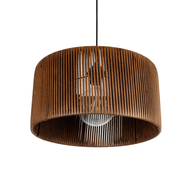 GLOBOSTAR® KYCLOS 203-0047 Boho Κρεμαστό Φωτιστικό Οροφής με Ντουί 1 x E27 AC 220-240V IP20 - Καφέ - M40 x Π40 x Υ25.5cm