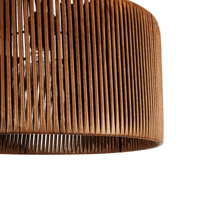 GLOBOSTAR® KYCLOS 203-0047 Boho Κρεμαστό Φωτιστικό Οροφής με Ντουί 1 x E27 AC 220-240V IP20 - Καφέ - M40 x Π40 x Υ25.5cm