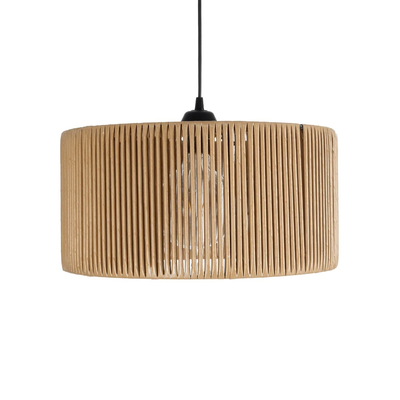 GLOBOSTAR® KYCLOS 203-0049 Boho Κρεμαστό Φωτιστικό Οροφής με Ντουί 1 x E27 AC 220-240V IP20 - Μπεζ - M40 x Π40 x Υ25.5cm