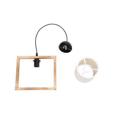 GLOBOSTAR® CUP 203-0050 Vintage Κρεμαστό Φωτιστικό Οροφής με Ντουί 1 x E27 AC 220-240V IP20 - Μπεζ & Λευκό - Μ28 x Π14 x Υ24cm