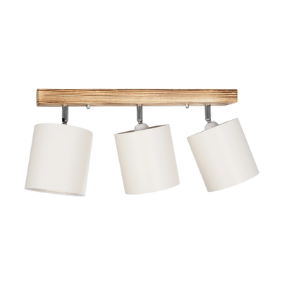 GLOBOSTAR® CUP 203-0055 Vintage Φωτιστικό Οροφής με Ντουί 3 x E27 AC 220-240V IP20 - Λευκό & Μπεζ - Μ60 x Π14 x Υ26cm