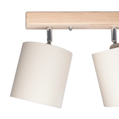 GLOBOSTAR® CUP 203-0058 Vintage Φωτιστικό Οροφής με Ντουί 3 x E27 AC 220-240V IP20 - Λευκό & Μπεζ - Μ60 x Π14 x Υ26cm