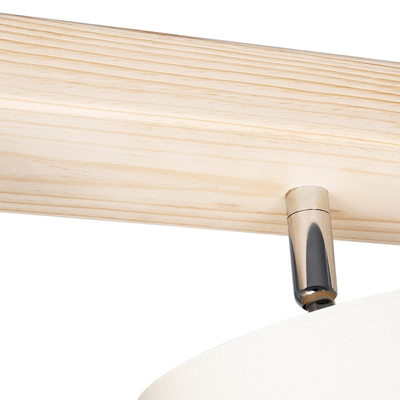 GLOBOSTAR® CUP 203-0058 Vintage Φωτιστικό Οροφής με Ντουί 3 x E27 AC 220-240V IP20 - Λευκό & Μπεζ - Μ60 x Π14 x Υ26cm