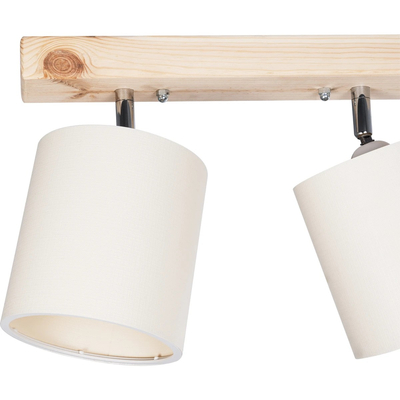 GLOBOSTAR® CUP 203-0059 Vintage Φωτιστικό Οροφής με Ντουί 2 x E27 AC 220-240V IP20 - Λευκό & Μπεζ - Μ42 x Π14 x Υ26cm